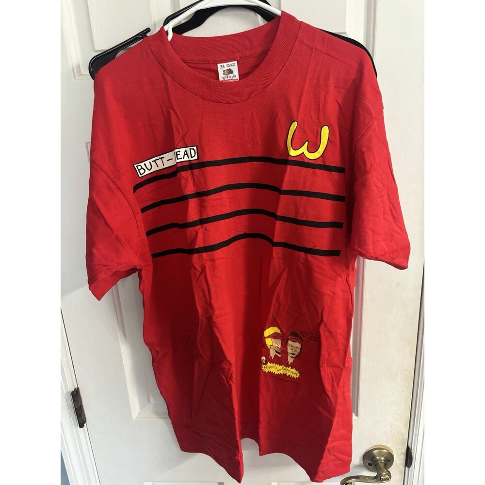 Vintage 1993 Beavis Butt-Head Butt-Ead Burger World T-Shirt XL NWT USA